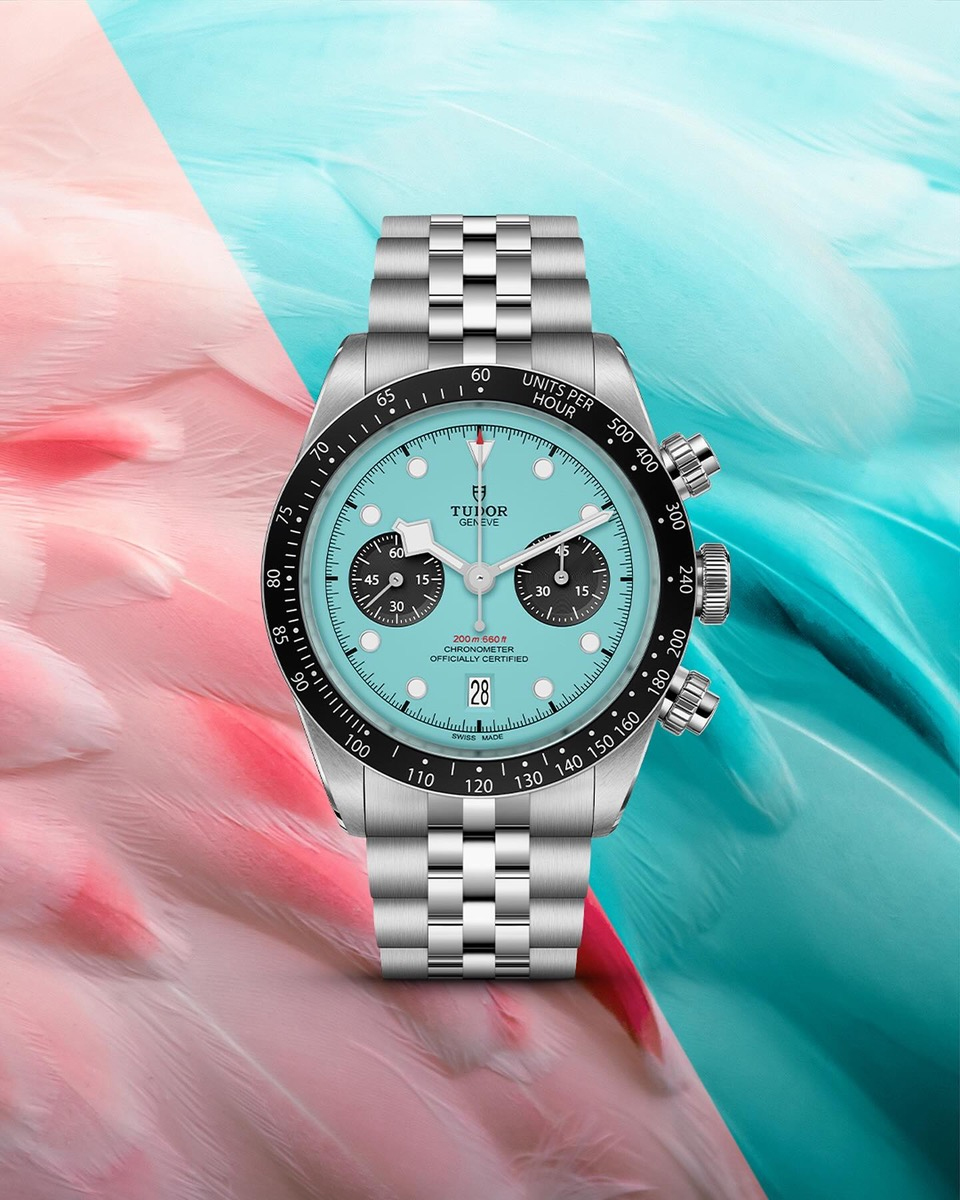 TUDOR Black Bay Chrono "Flamingo Blue" bei Juwelier Laerbusch in Mülheim an der Ruhr